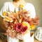Artificial Sunflower with Vase, Artificial Fall Flowers for Decoration, Autumn Faux Gerber Daisy Flowers Arrangement in Vase Suitable for Home Living Room Fall Decor Table Centerpieces